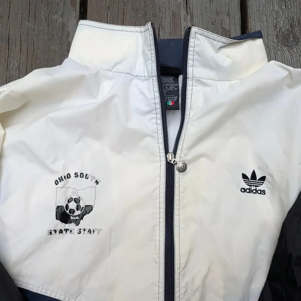 Vintage Adidas Trefoil Colorblock Track Jacket Mens XL Ohio Soccer 90s Retro